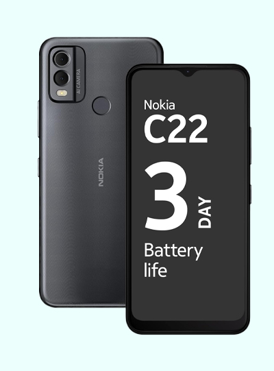 Nokia C22 4GB RAM (2GB RAM + 2GB Virtual RAM)