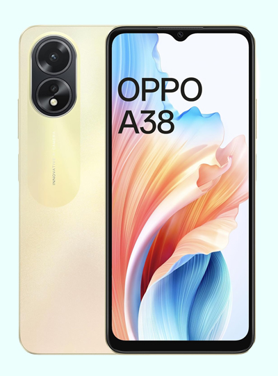 OPPO A38 (Glowing Gold, 4GB RAM, 128GB Storage)